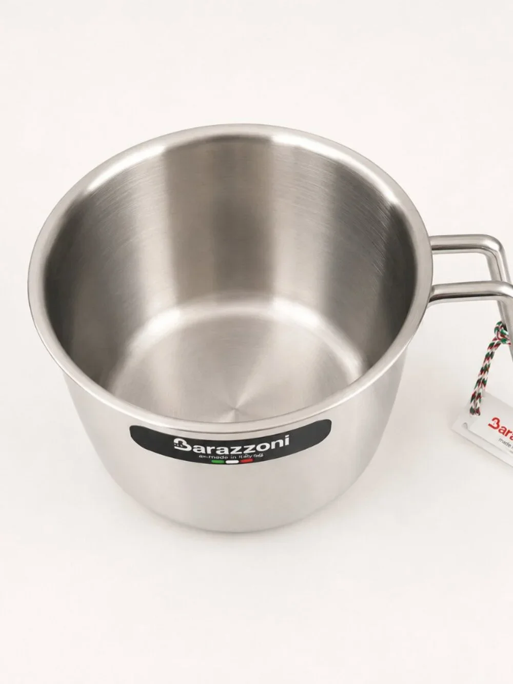 Barazzoni 18/10 Stainless Steel Milk Pan Made in Italy Kitchen Cooking Pot